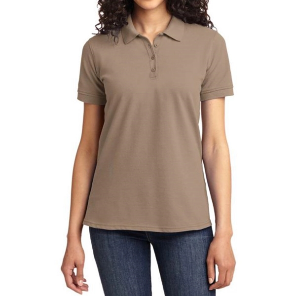 Sand color option for Women Blended Polo Shirt