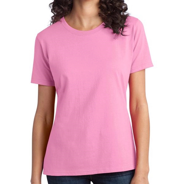 Candy Pink color option for Port & Company® Women's Ringspun Cotton T Shirt