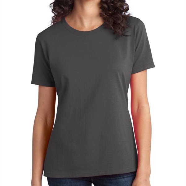 Charcoal color option for Port & Company® Women's Ringspun Cotton T Shirt