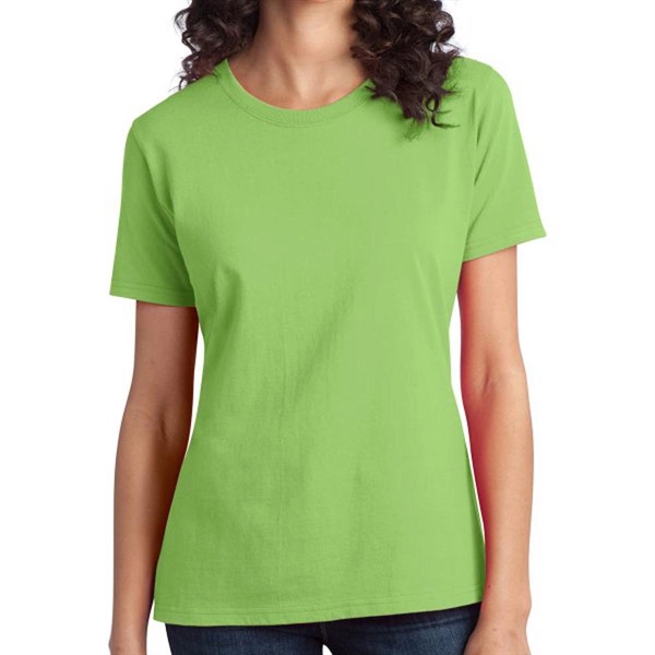 Lime color option for Port & Company® Women's Ringspun Cotton T Shirt