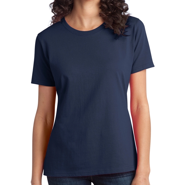 Navy color option for Port & Company® Women's Ringspun Cotton T Shirt