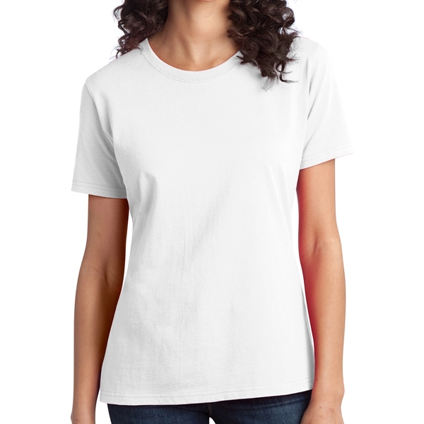 White color option for Port & Company® Women's Ringspun Cotton T Shirt