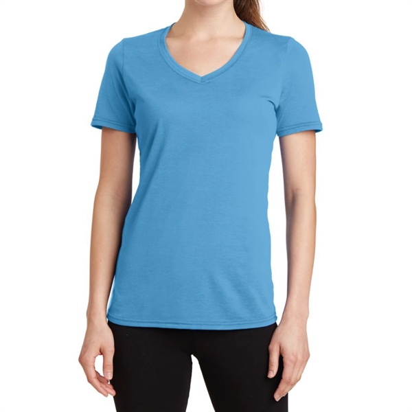 Aquatic Blue color option for Trendy Ladies' V Neck Shirt