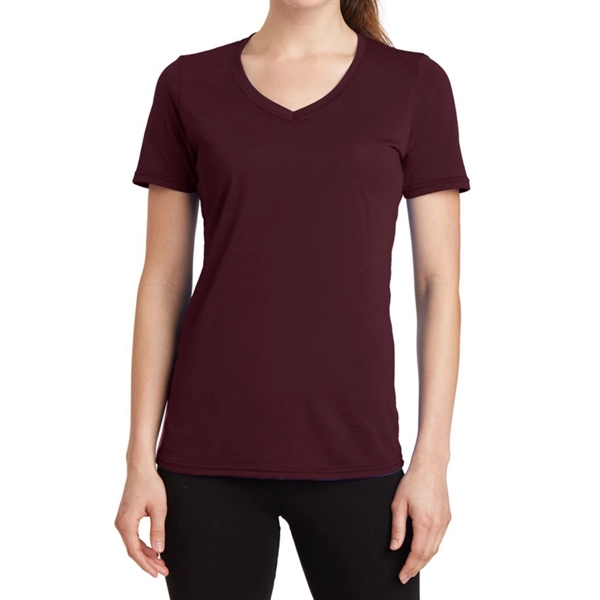 Athletic Maroon color option for Trendy Ladies' V Neck Shirt