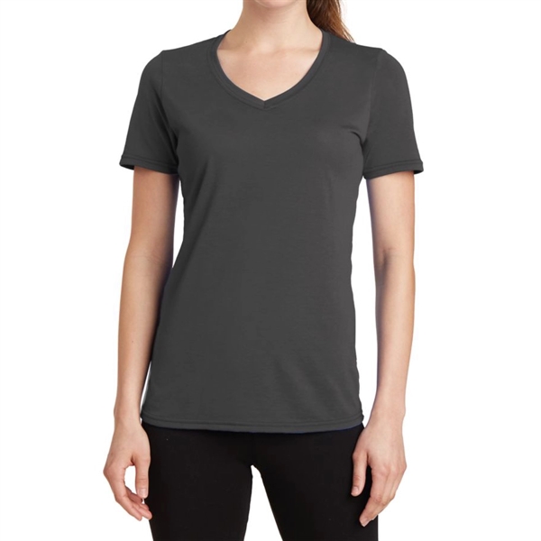 Charcoal color option for Trendy Ladies' V Neck Shirt