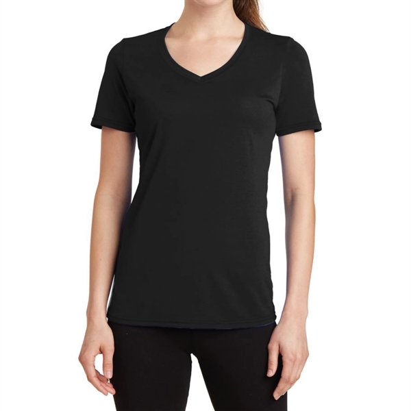 Jet Black color option for Trendy Ladies' V Neck Shirt