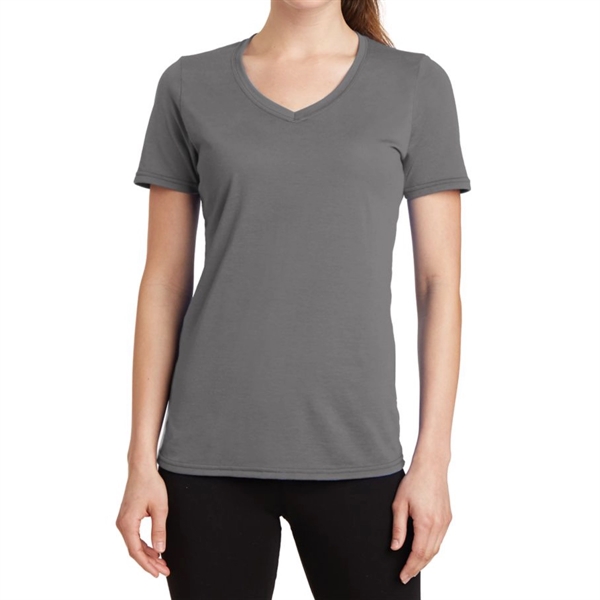 Medium Gray color option for Trendy Ladies' V Neck Shirt