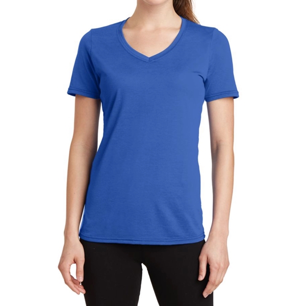 True Royal color option for Trendy Ladies' V Neck Shirt