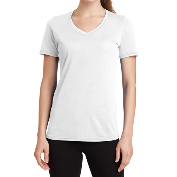 White color option for Trendy Ladies' V Neck Shirt