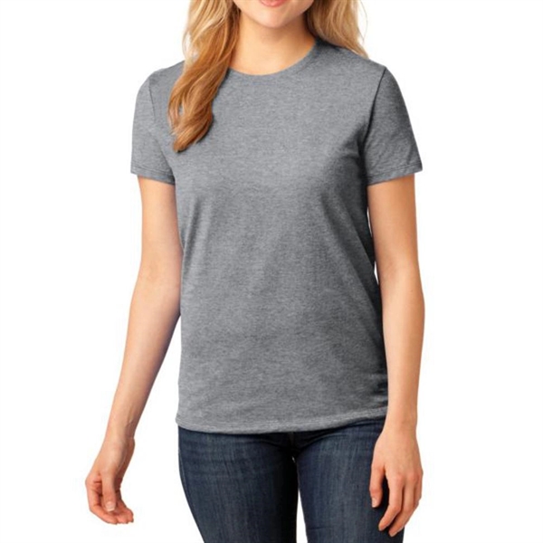 Ash color option for Port & Company® Women's Core Cotton T Shirt