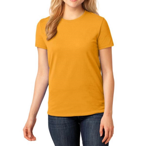 Gold color option for Port & Company® Women's Core Cotton T Shirt