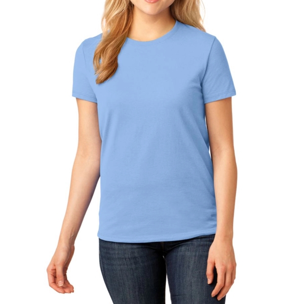 Light Blue color option for Port & Company® Women's Core Cotton T Shirt