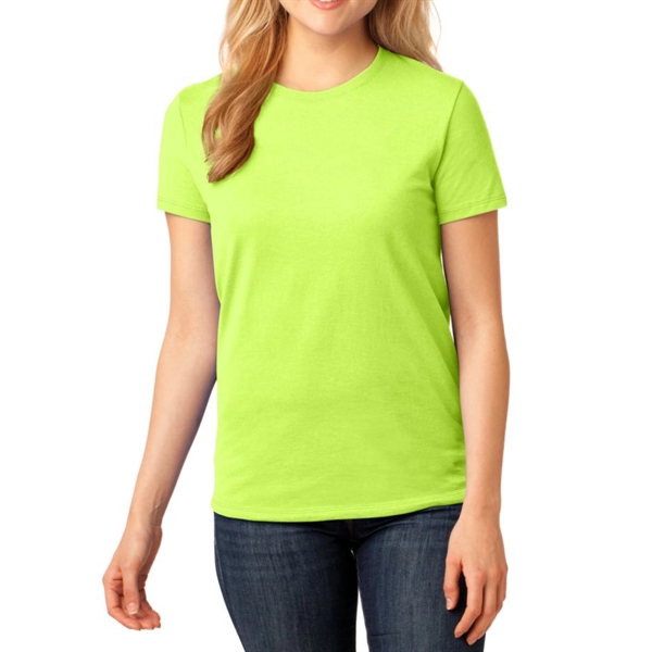 Lime color option for Port & Company® Women's Core Cotton T Shirt