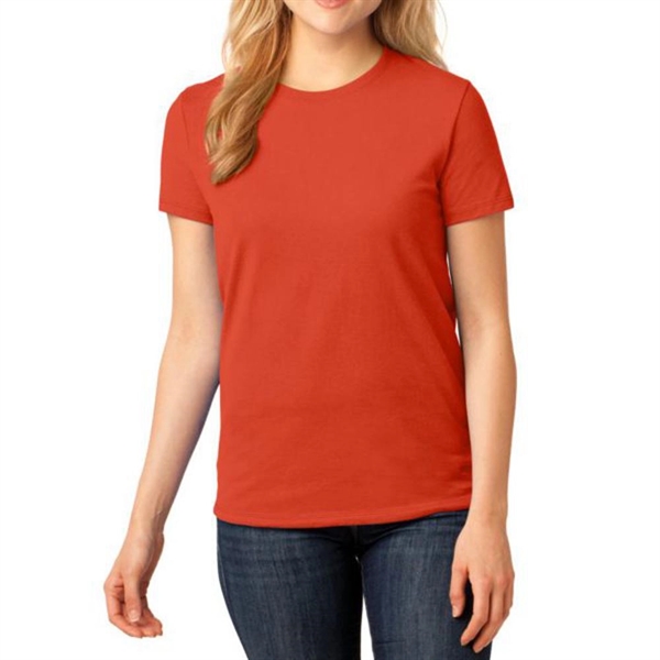 Orange color option for Port & Company® Women's Core Cotton T Shirt