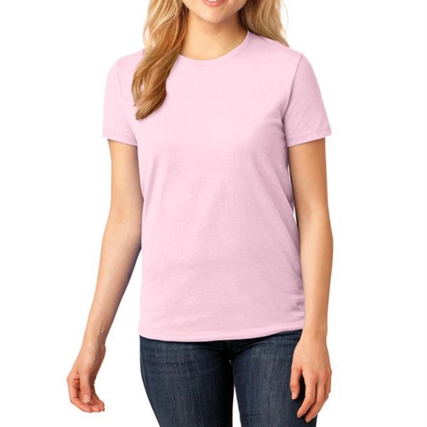 Pale Pink color option for Port & Company® Women's Core Cotton T Shirt