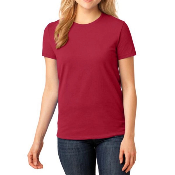 Red color option for Port & Company® Women's Core Cotton T Shirt