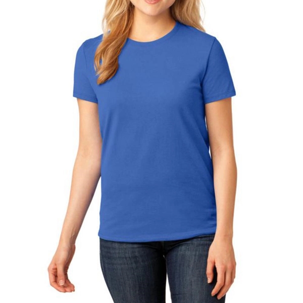 Sapphire color option for Port & Company® Women's Core Cotton T Shirt