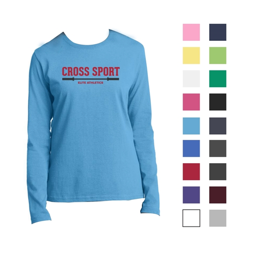 Main photo of Port & Company® Women's Long Sleeved Core Cotton T Shirt