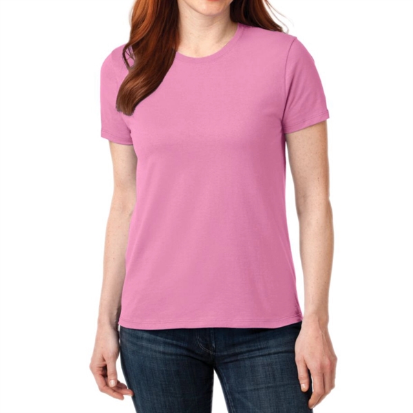 Candy Pink color option for Port & Company® Women's Core Blend T Shirt