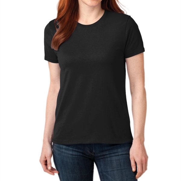 Jet Black color option for Port & Company® Women's Core Blend T Shirt