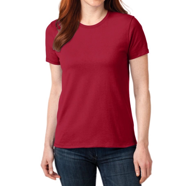 Red color option for Port & Company® Women's Core Blend T Shirt