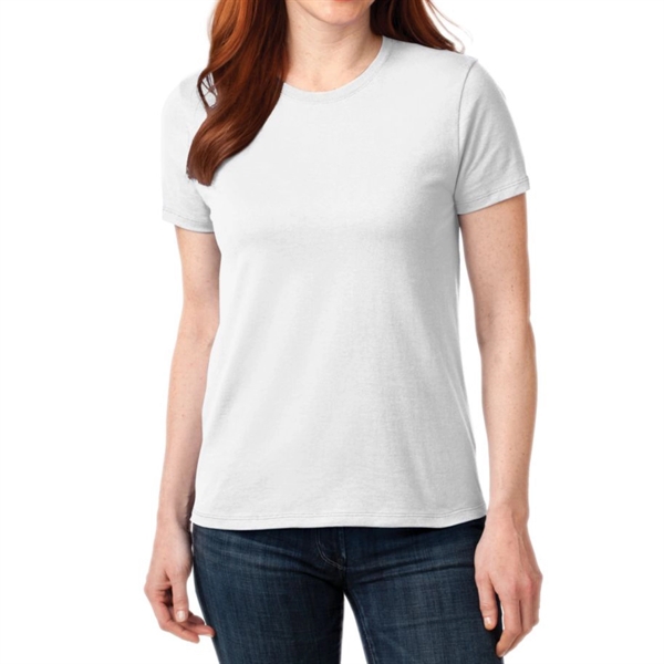 White color option for Port & Company® Women's Core Blend T Shirt