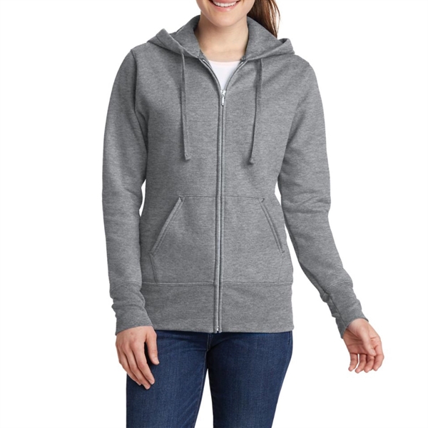 Athletic Heather color option for Women's Full Zip Sweatshirt With Hood