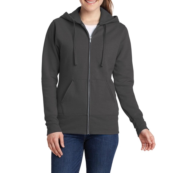 Charcoal color option for Women's Full Zip Sweatshirt With Hood