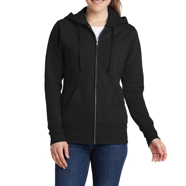 Jet Black color option for Women's Full Zip Sweatshirt With Hood