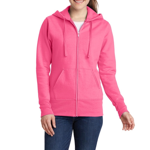 Neon Pink color option for Women's Full Zip Sweatshirt With Hood