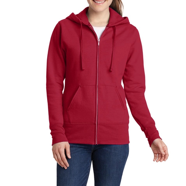 Red color option for Women's Full Zip Sweatshirt With Hood