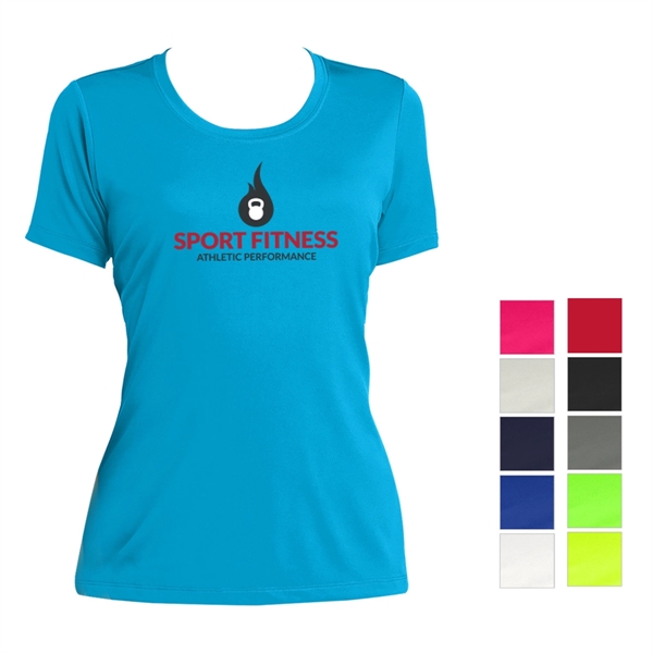 Atomic Blue color option for Platform Ladies' Posi Charge® Tough Tee