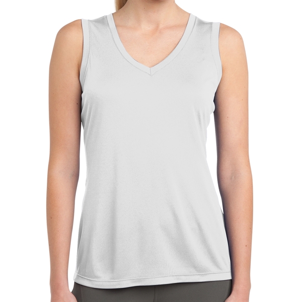 White color option for Armless Polyester Shirt