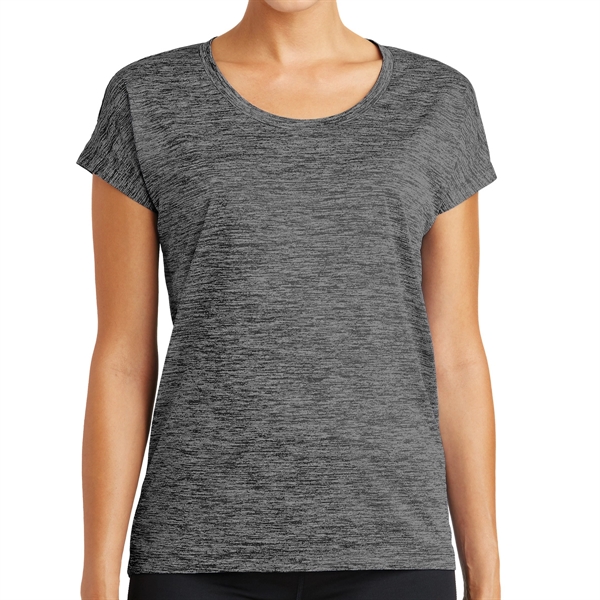 Gray-Black Electric color option for Ladies' Heather Sporty Tee