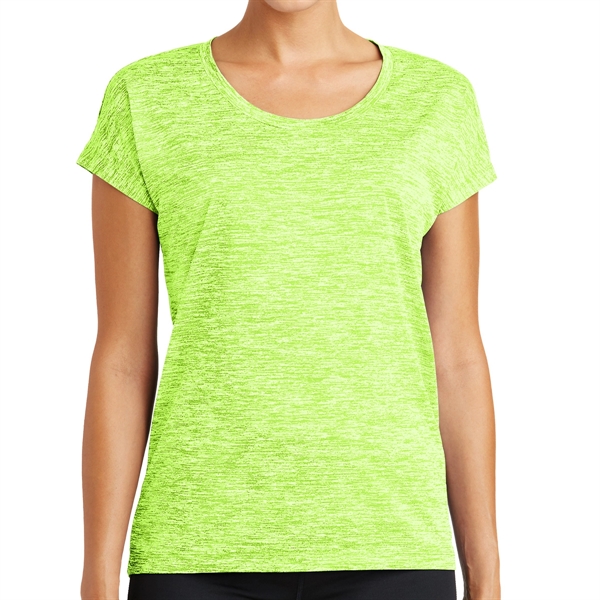 Lime Shock Electric color option for Ladies' Heather Sporty Tee