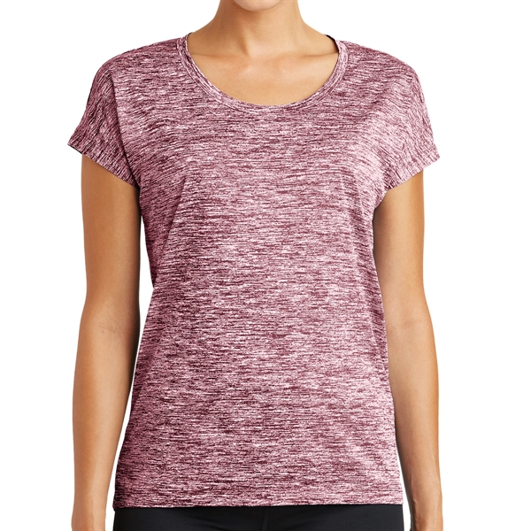 Maroon Electric color option for Ladies' Heather Sporty Tee