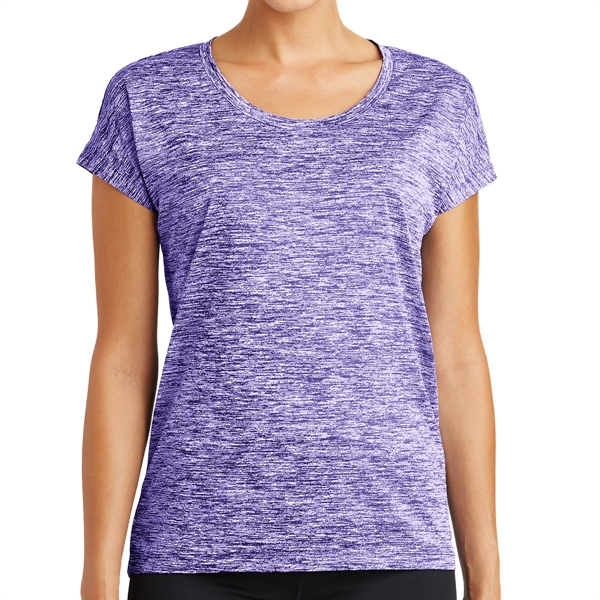 Purple Electric color option for Ladies' Heather Sporty Tee