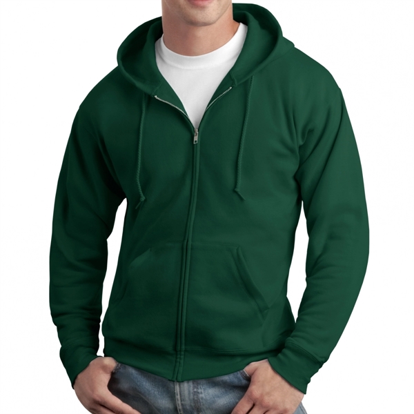 Deep Forest color option for Hanes® Eco Smart® Zippered Sweatshirt Hoodie