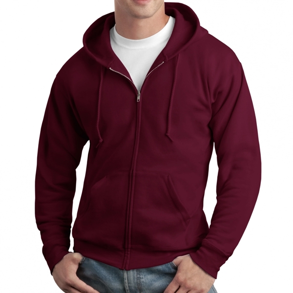Maroon color option for Hanes® Eco Smart® Zippered Sweatshirt Hoodie