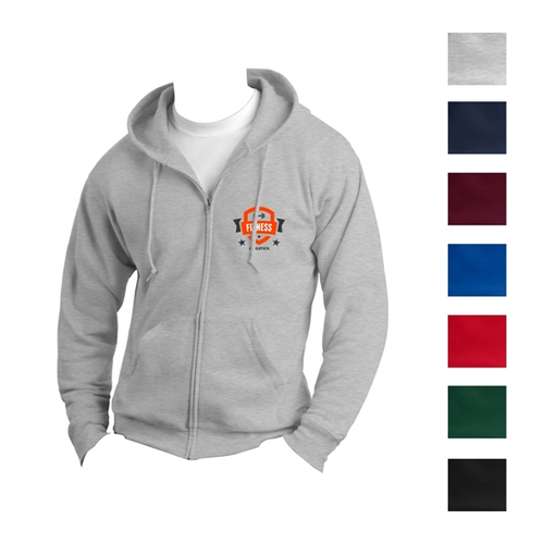 Main photo of Hanes® Eco Smart® Zippered Sweatshirt Hoodie