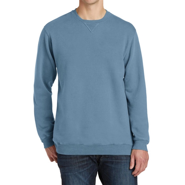 Denim Blue color option for Branded Pigment Dyed Sweatshirt