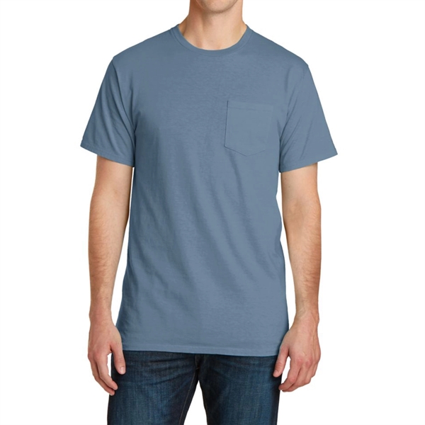 Blue Moon color option for Stylish Pigment Dyed Tee With Pocket