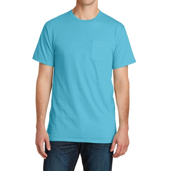 Glacier color option for Stylish Pigment Dyed Tee With Pocket