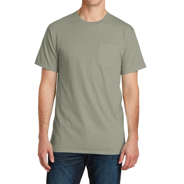 Limeade color option for Stylish Pigment Dyed Tee With Pocket