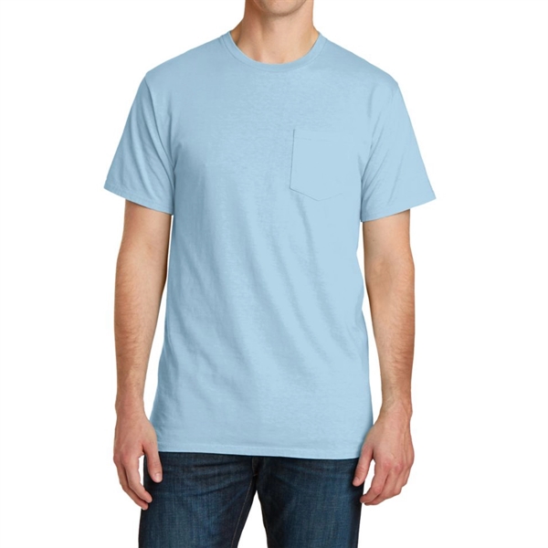 Mist color option for Stylish Pigment Dyed Tee With Pocket