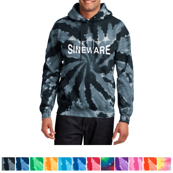 Black color option for Port & Company® Tie Dye Hoodie Sweatshirt