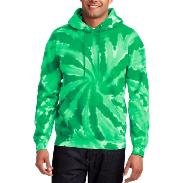 Kelly color option for Port & Company® Tie Dye Hoodie Sweatshirt