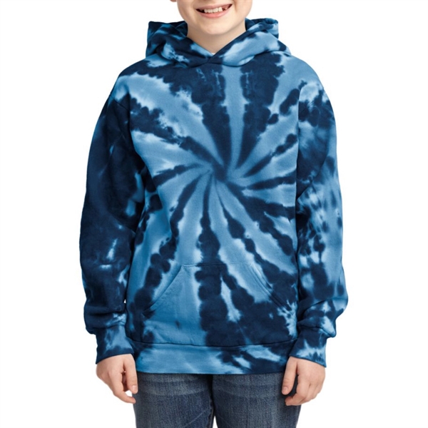 Navy color option for Port & Company® Youth's Tie Dye Hoode Sweatshirt