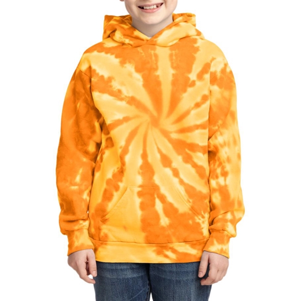 Orange color option for Port & Company® Youth's Tie Dye Hoode Sweatshirt