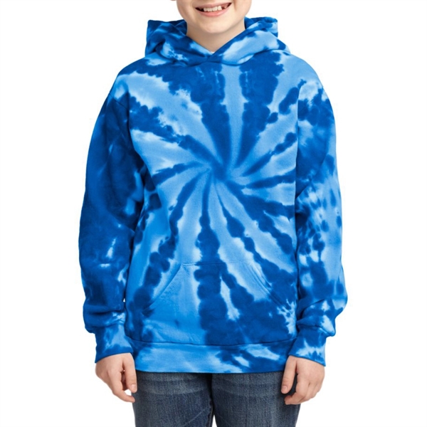 Royal Blue color option for Port & Company® Youth's Tie Dye Hoode Sweatshirt